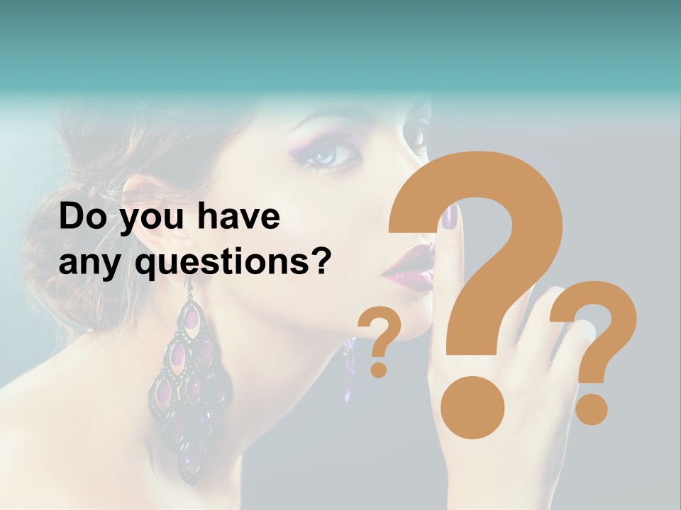 Eye Portrait Violet PowerPoint Template