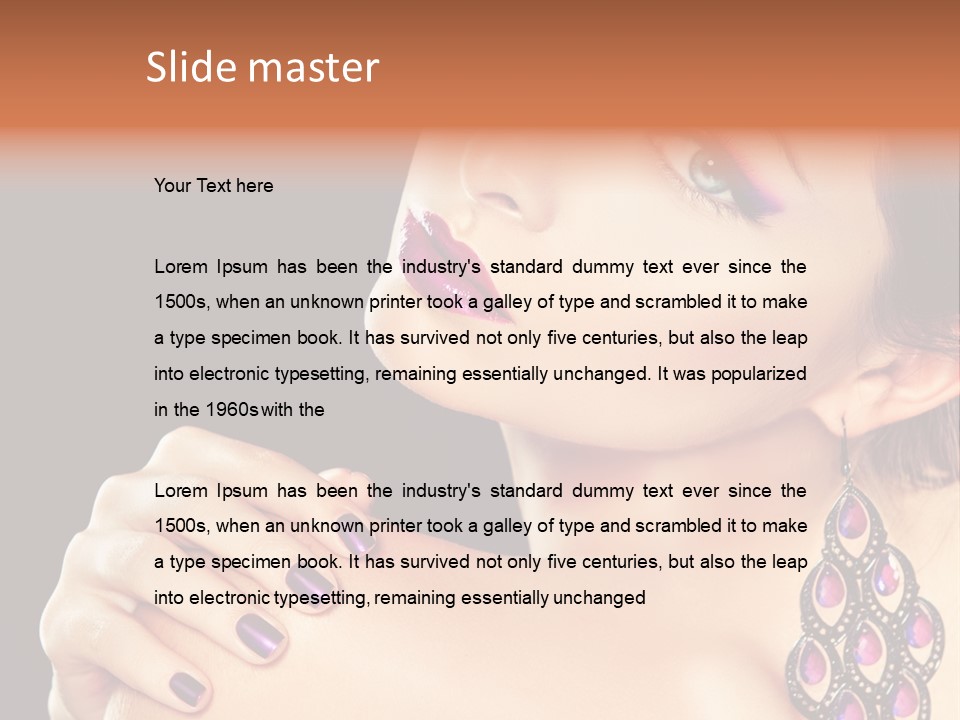 Make Up Female Cute PowerPoint Template