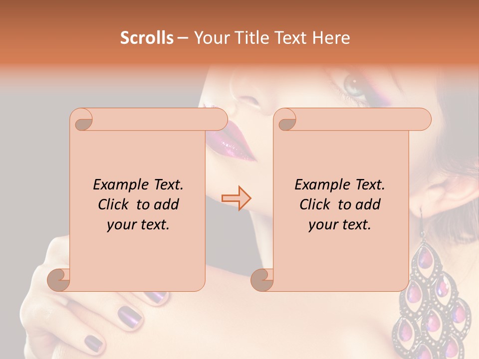Make Up Female Cute PowerPoint Template