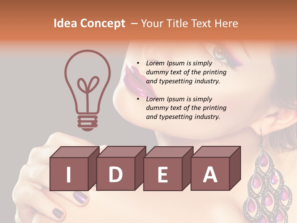 Make Up Female Cute PowerPoint Template