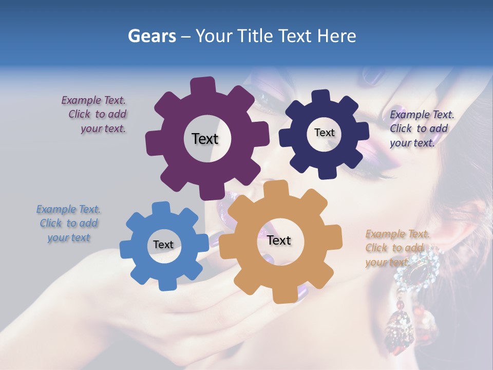 Lip Eyelash Colour PowerPoint Template