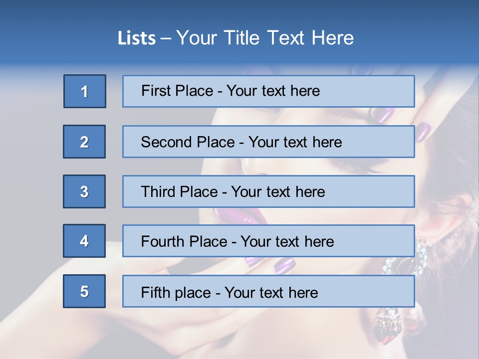 Lip Eyelash Colour PowerPoint Template