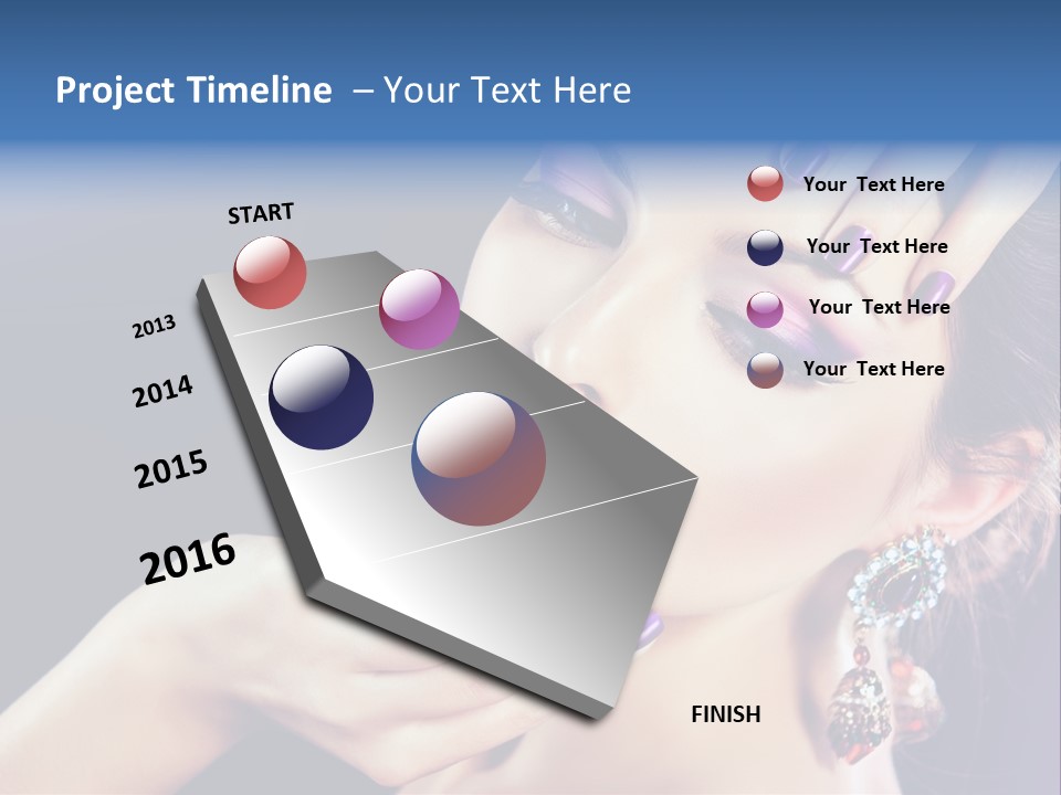 Lip Eyelash Colour PowerPoint Template