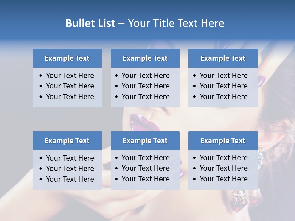 Lip Eyelash Colour PowerPoint Template