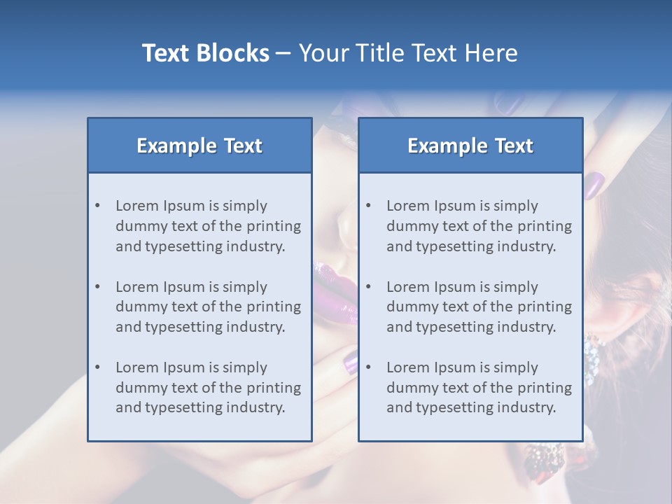 Lip Eyelash Colour PowerPoint Template