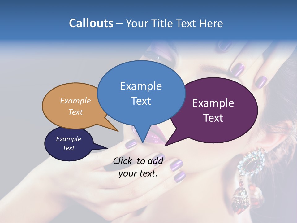 Lip Eyelash Colour PowerPoint Template