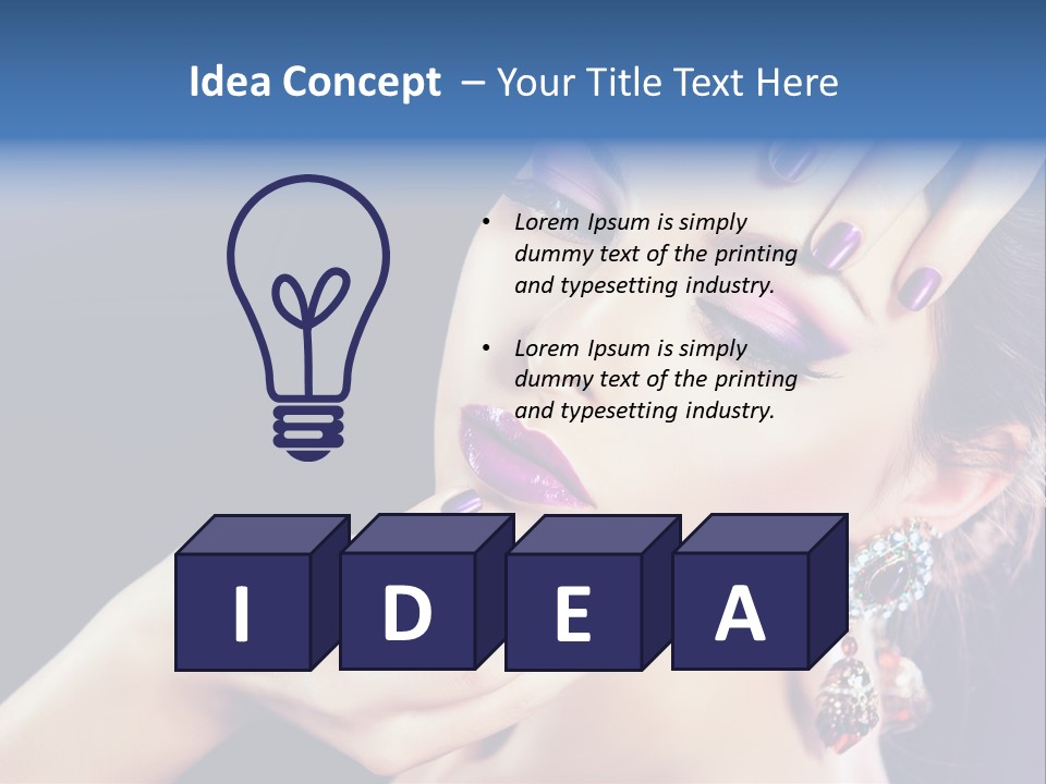 Lip Eyelash Colour PowerPoint Template