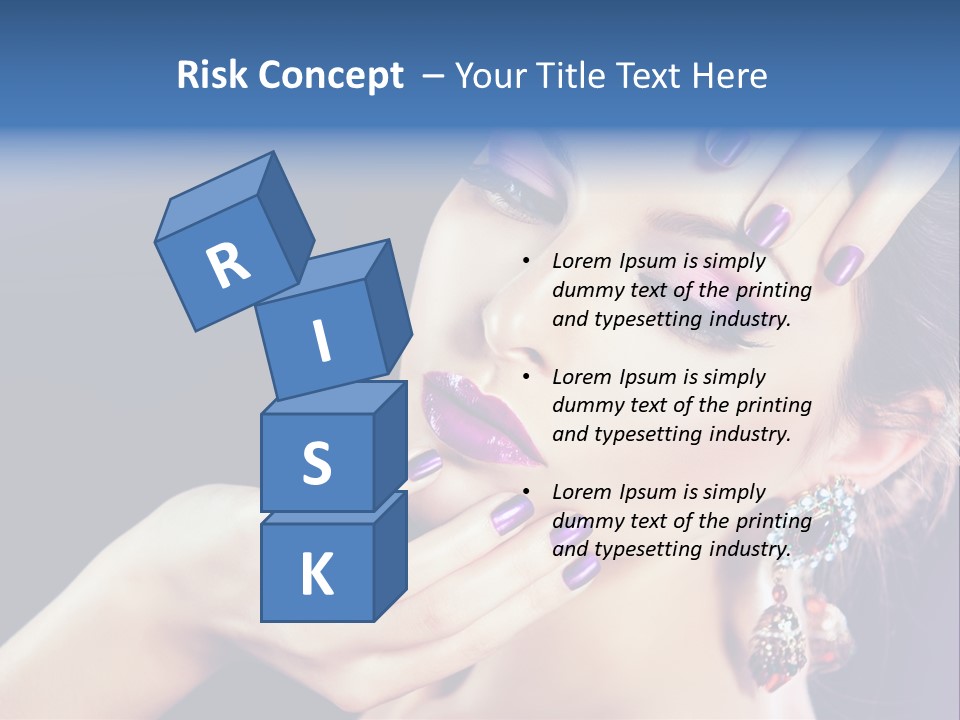 Lip Eyelash Colour PowerPoint Template