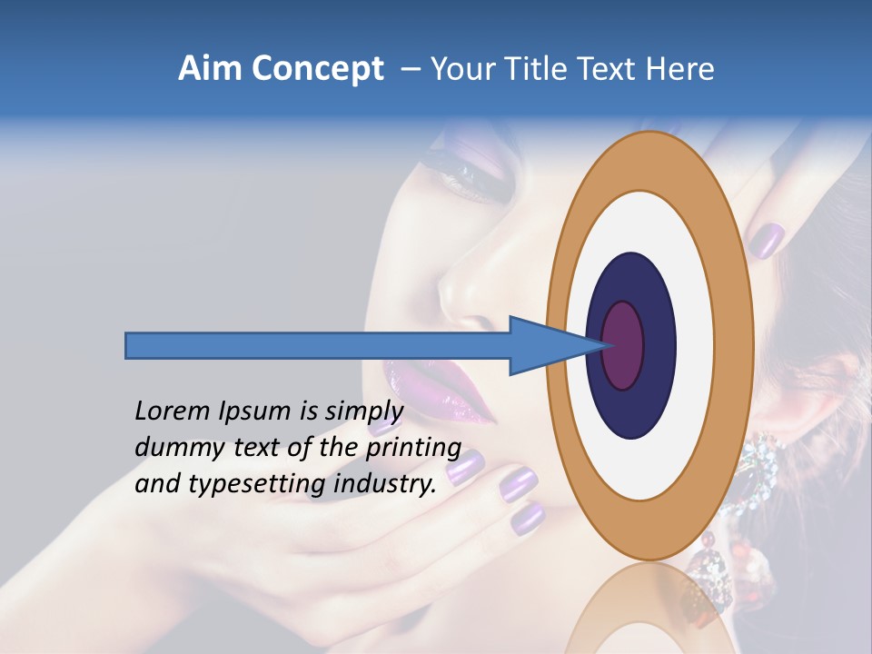 Lip Eyelash Colour PowerPoint Template