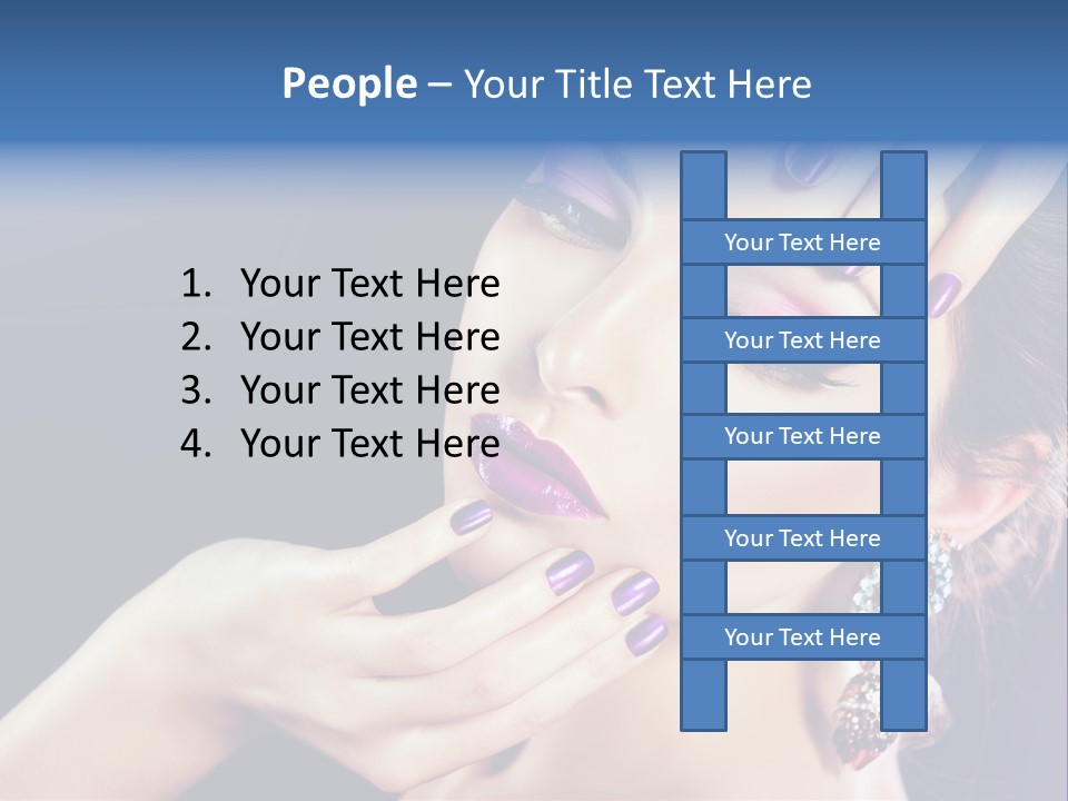Lip Eyelash Colour PowerPoint Template