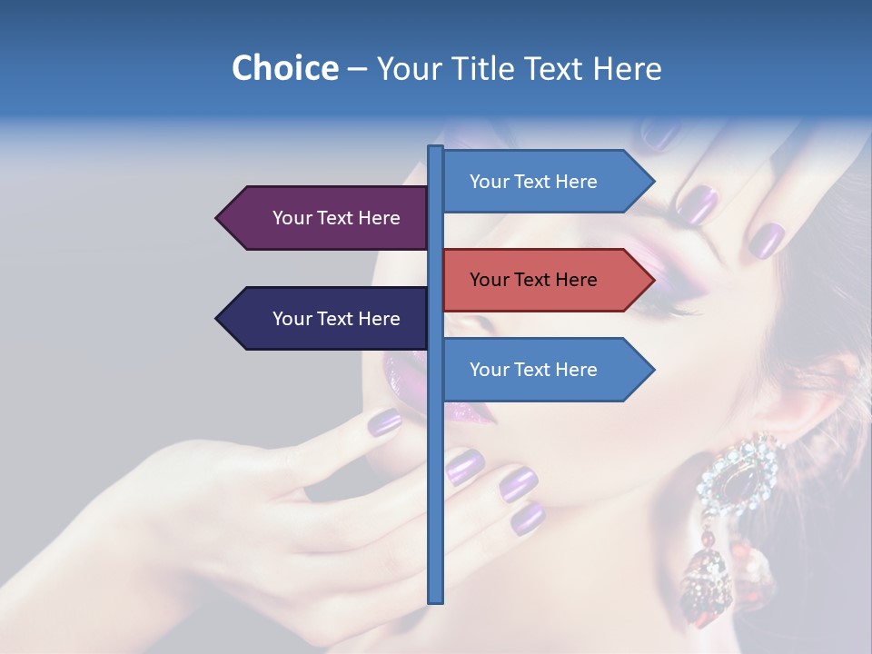 Lip Eyelash Colour PowerPoint Template