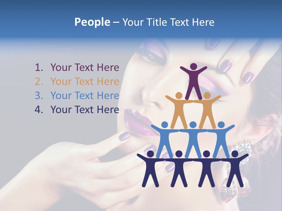 Lip Eyelash Colour PowerPoint Template