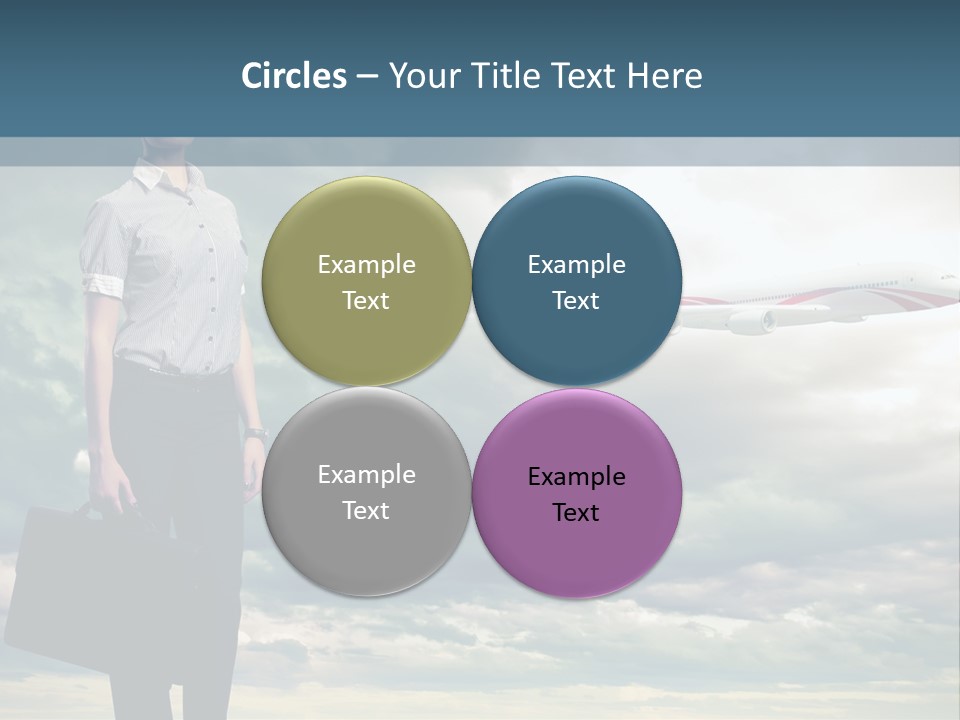 Transportation Aircraft Blue PowerPoint Template