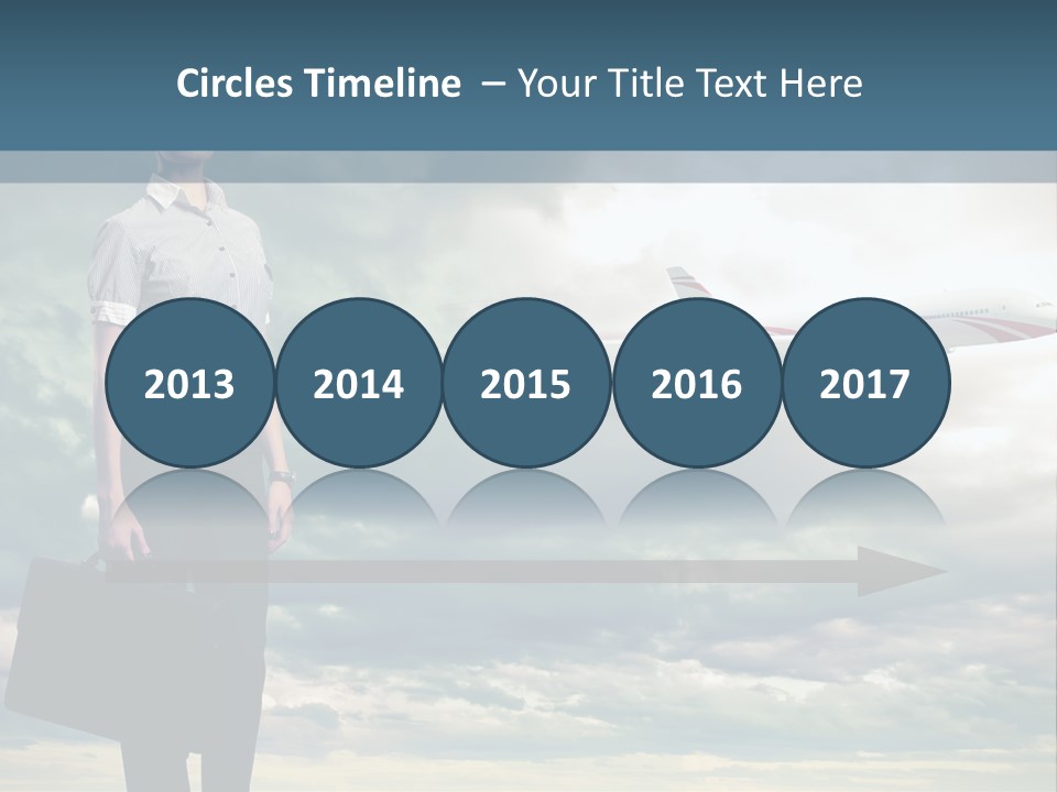 Transportation Aircraft Blue PowerPoint Template