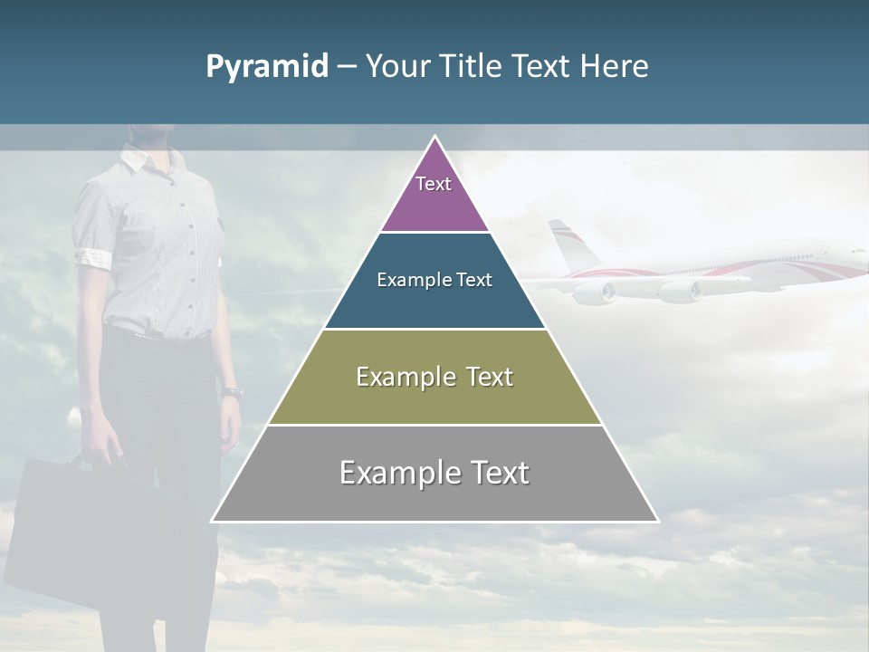 Transportation Aircraft Blue PowerPoint Template