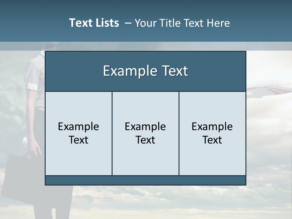 Transportation Aircraft Blue PowerPoint Template