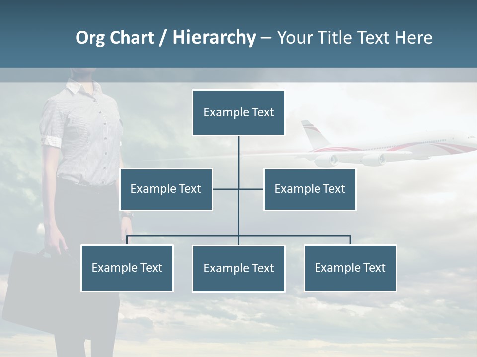 Transportation Aircraft Blue PowerPoint Template