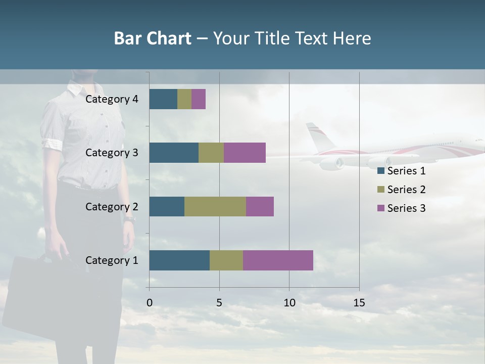 Transportation Aircraft Blue PowerPoint Template