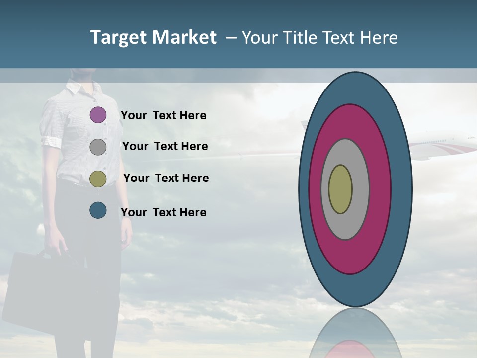 Transportation Aircraft Blue PowerPoint Template