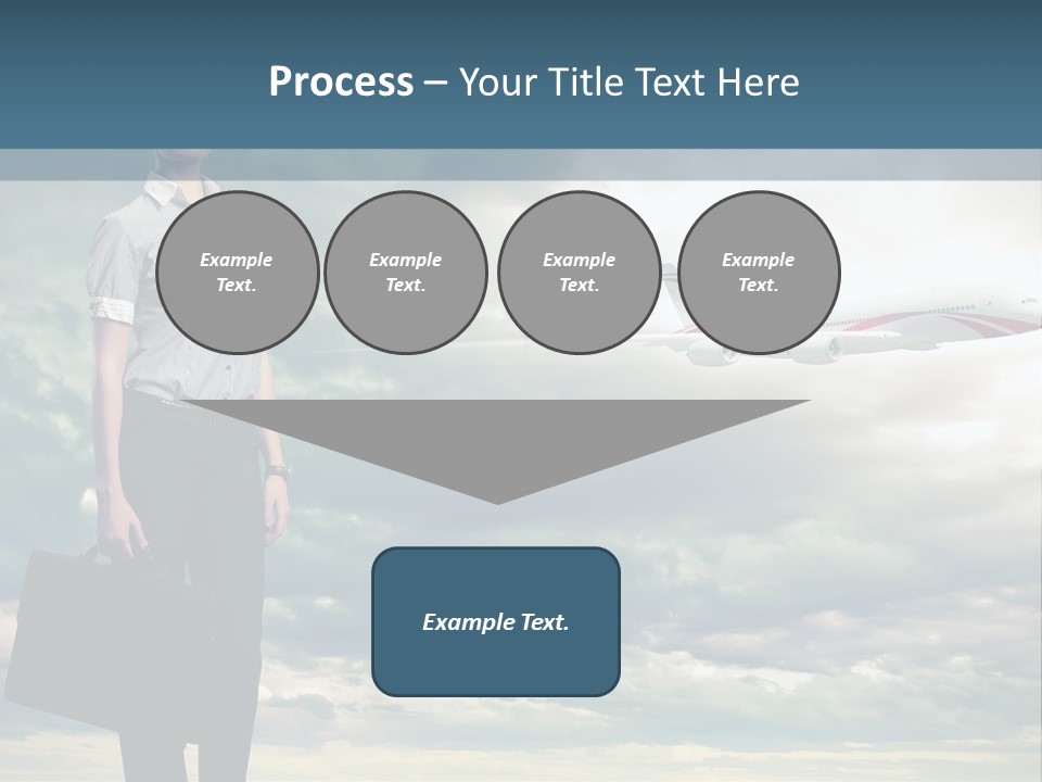 Transportation Aircraft Blue PowerPoint Template