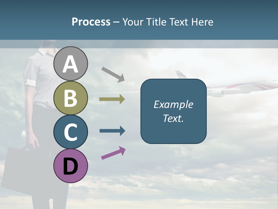 Transportation Aircraft Blue PowerPoint Template