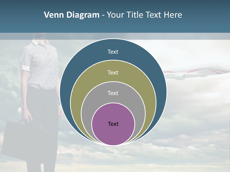 Transportation Aircraft Blue PowerPoint Template