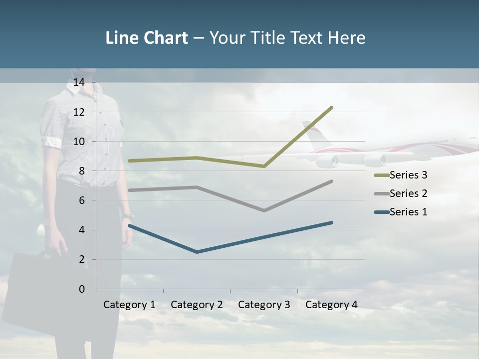 Transportation Aircraft Blue PowerPoint Template