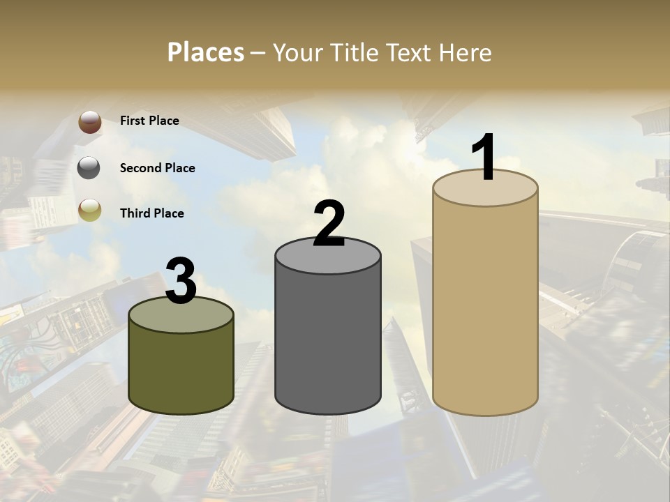 Skyscraper Cloud Office PowerPoint Template
