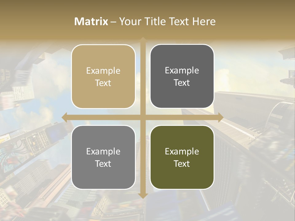 Skyscraper Cloud Office PowerPoint Template