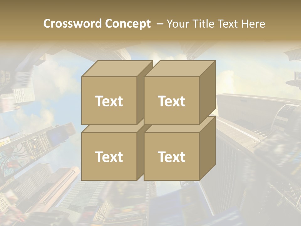 Skyscraper Cloud Office PowerPoint Template