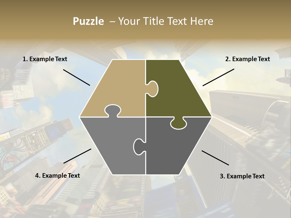 Skyscraper Cloud Office PowerPoint Template