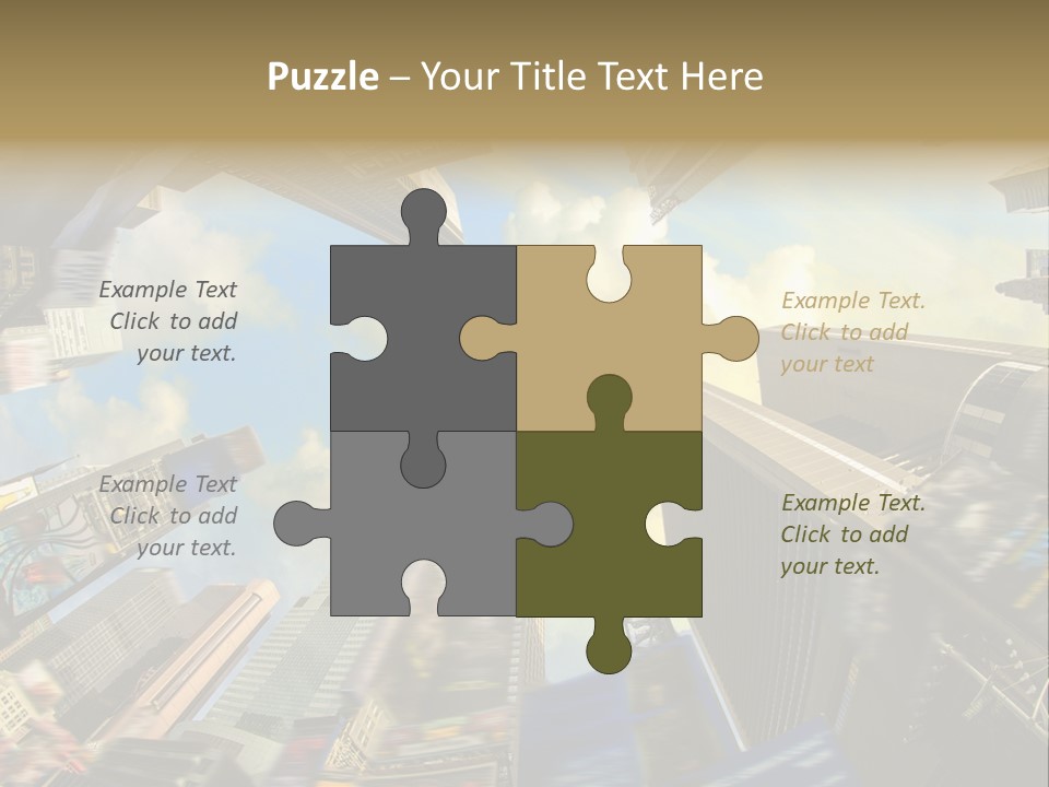 Skyscraper Cloud Office PowerPoint Template