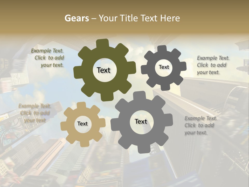 Skyscraper Cloud Office PowerPoint Template