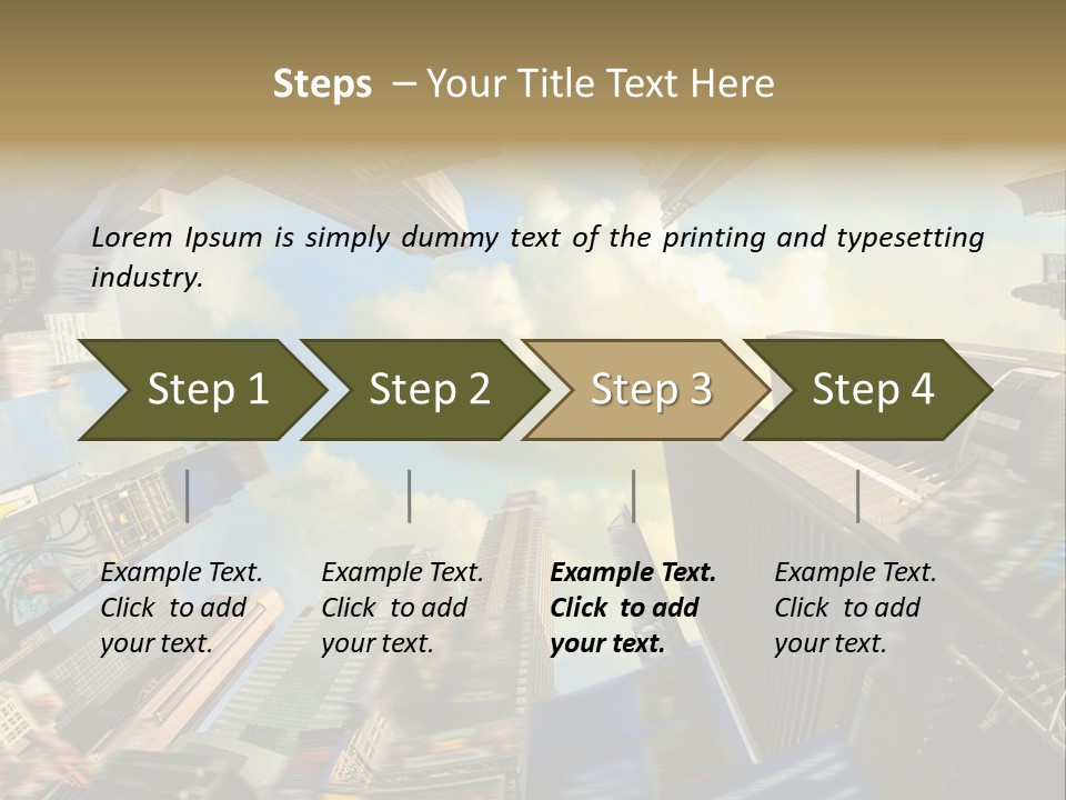 Skyscraper Cloud Office PowerPoint Template