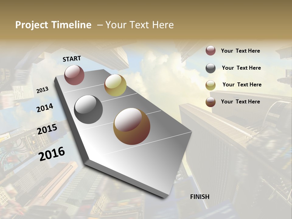 Skyscraper Cloud Office PowerPoint Template