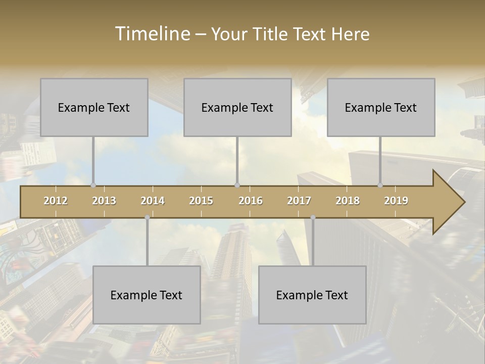 Skyscraper Cloud Office PowerPoint Template
