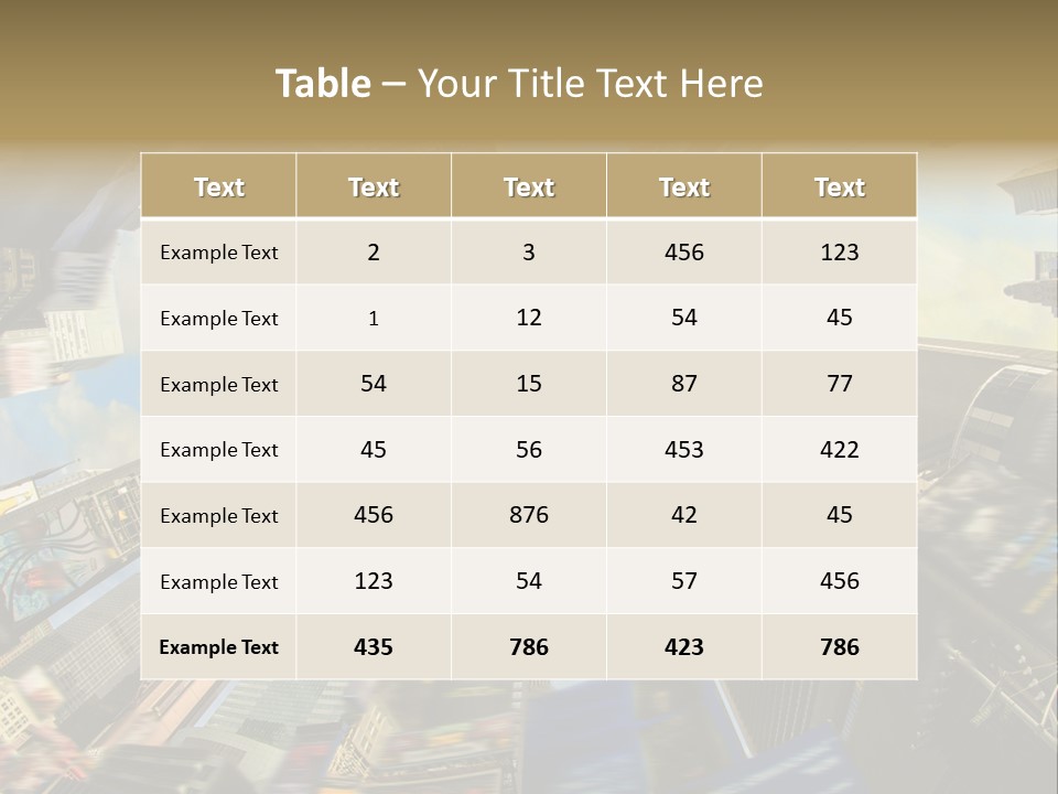 Skyscraper Cloud Office PowerPoint Template