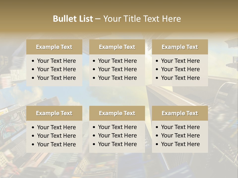 Skyscraper Cloud Office PowerPoint Template