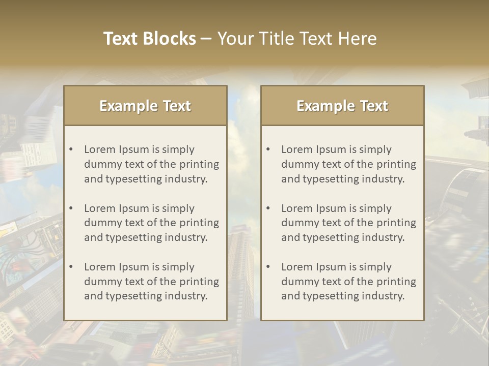 Skyscraper Cloud Office PowerPoint Template