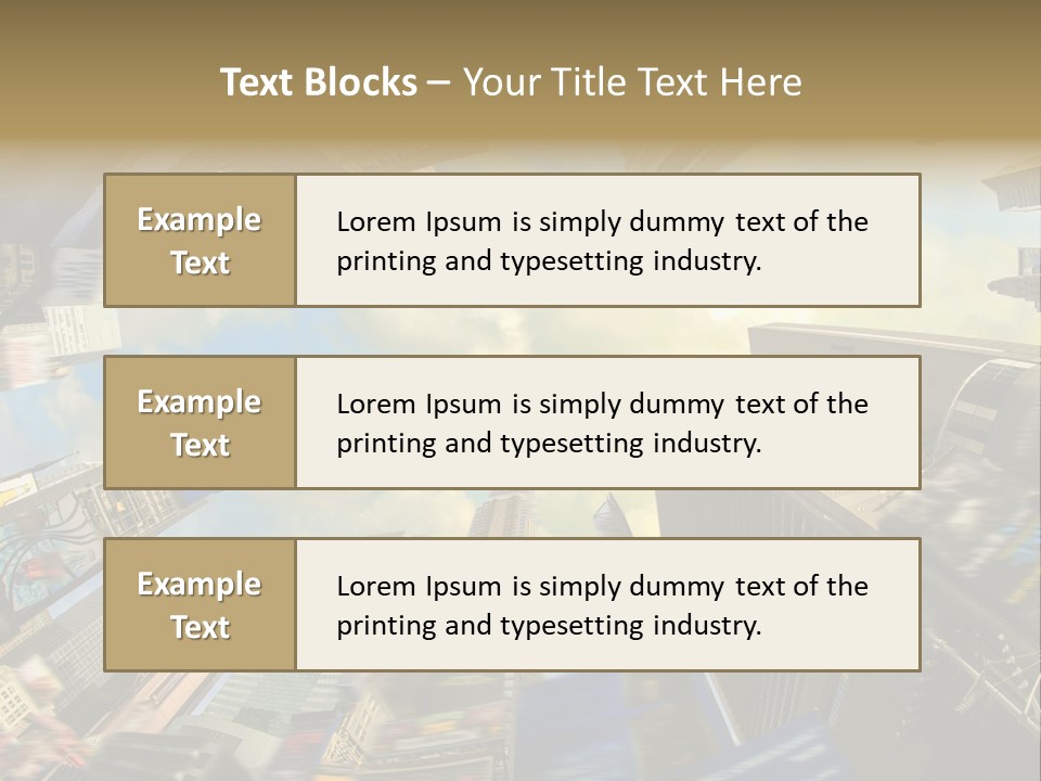 Skyscraper Cloud Office PowerPoint Template