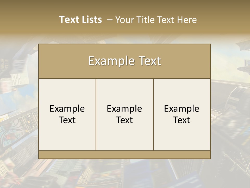 Skyscraper Cloud Office PowerPoint Template