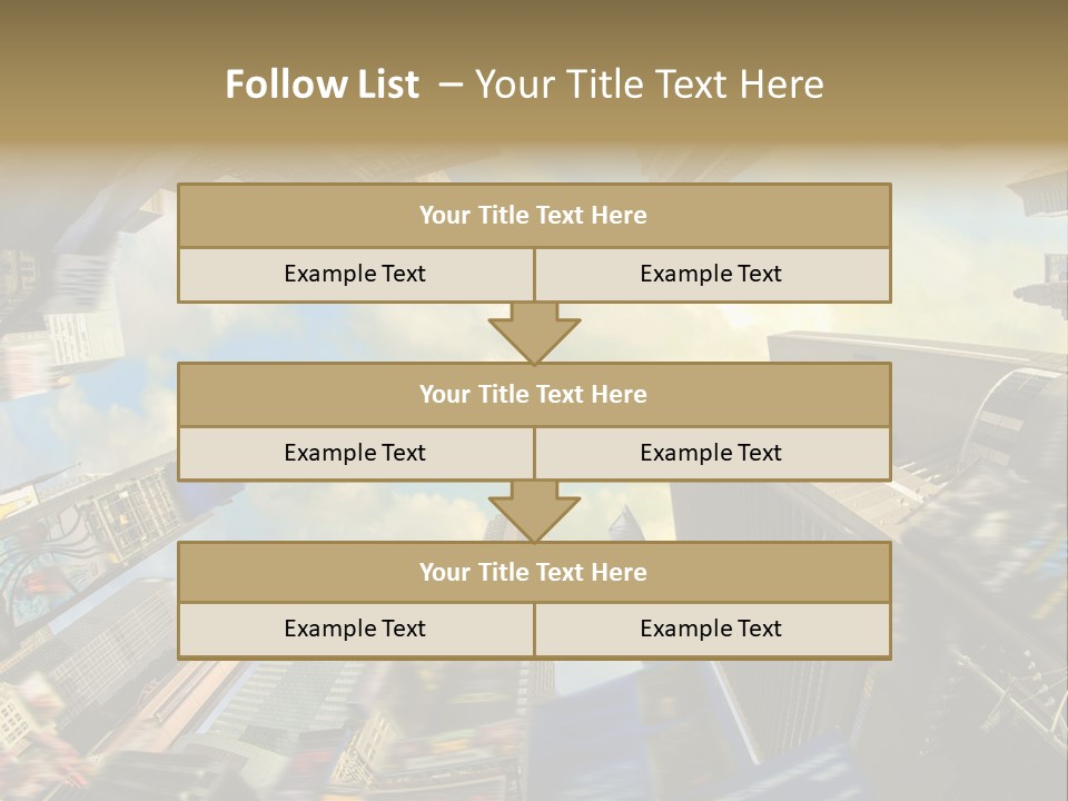 Skyscraper Cloud Office PowerPoint Template
