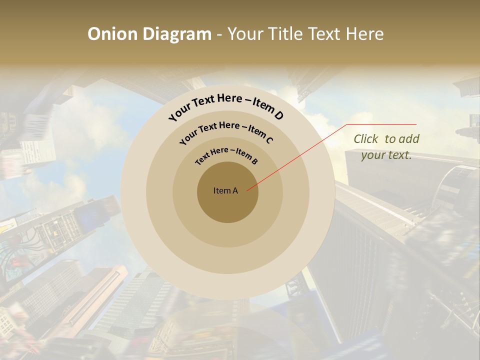 Skyscraper Cloud Office PowerPoint Template