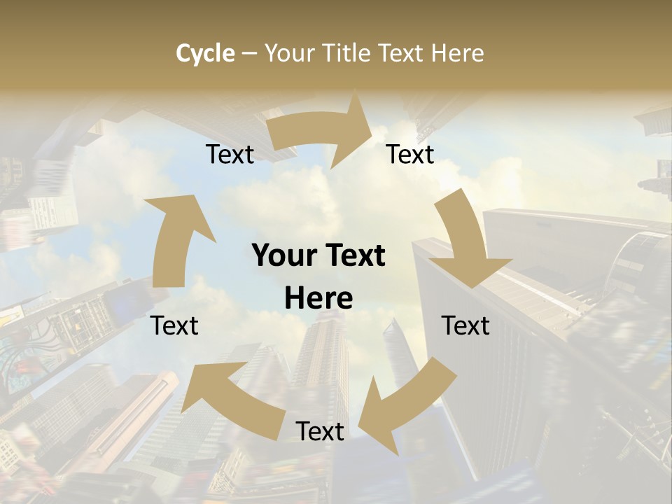 Skyscraper Cloud Office PowerPoint Template