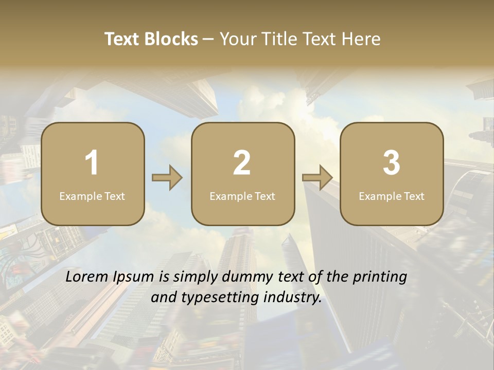 Skyscraper Cloud Office PowerPoint Template