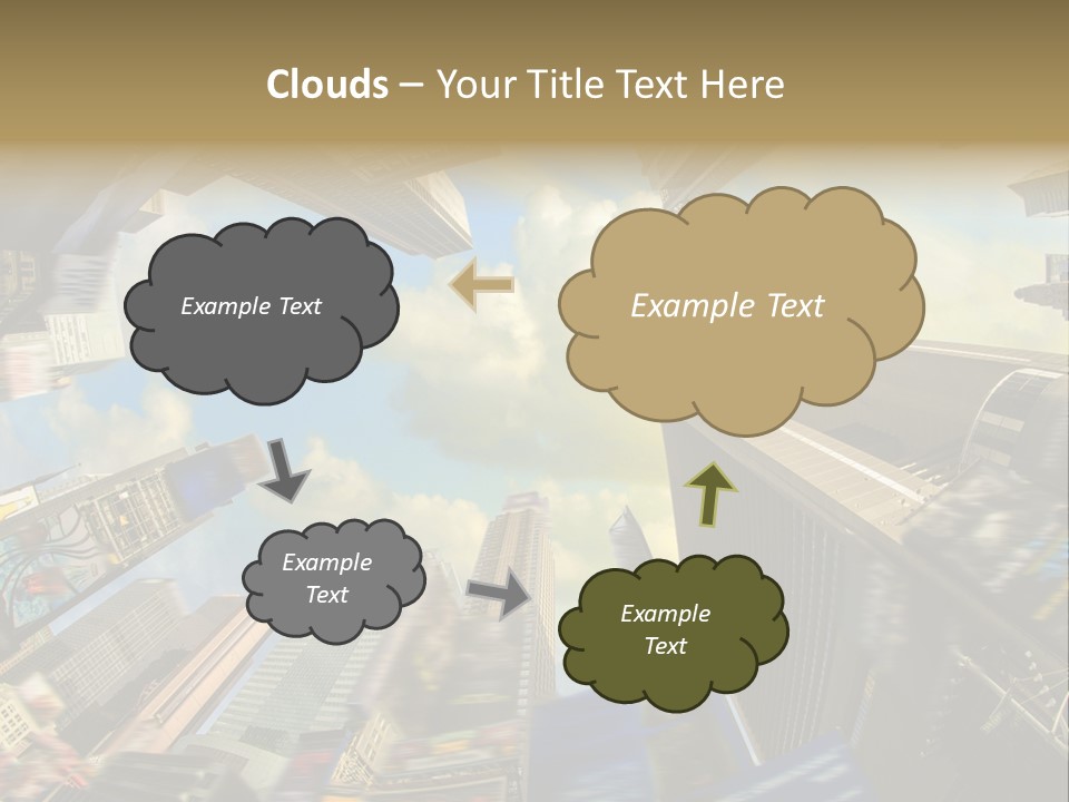 Skyscraper Cloud Office PowerPoint Template