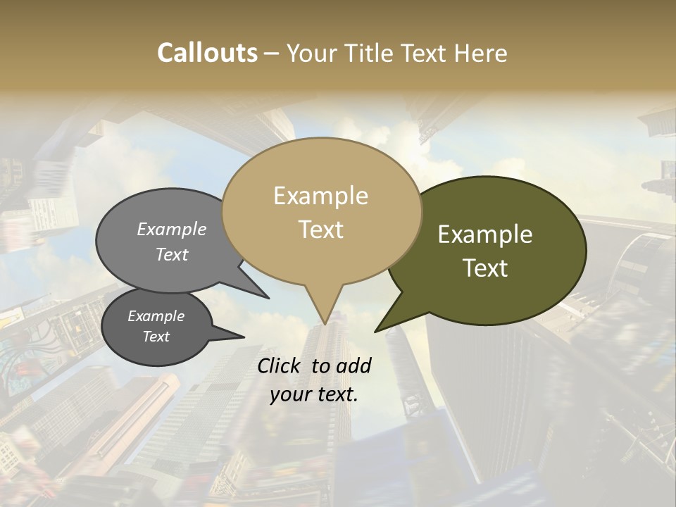 Skyscraper Cloud Office PowerPoint Template