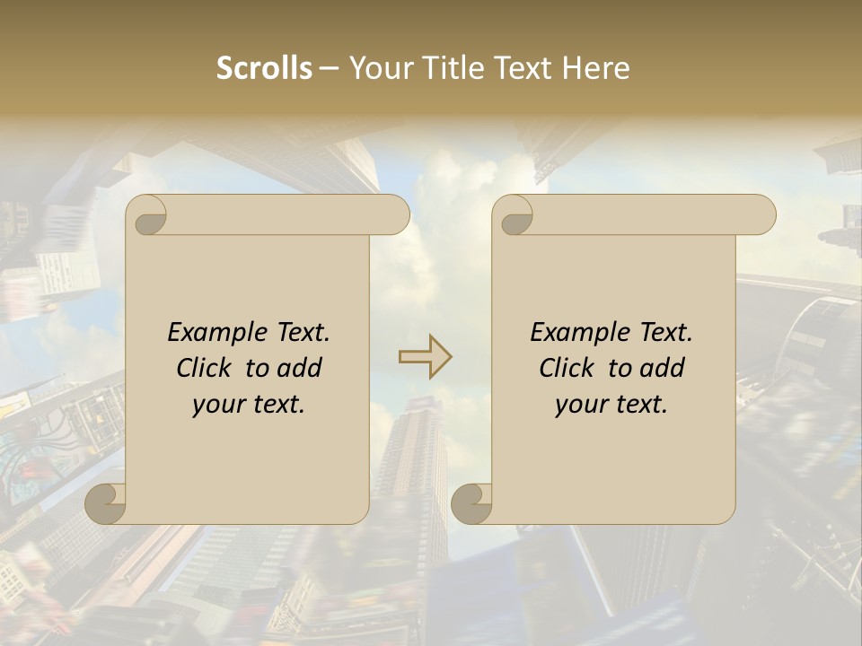 Skyscraper Cloud Office PowerPoint Template