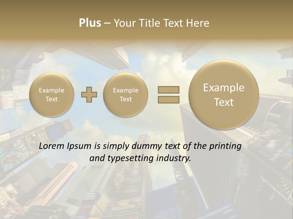 Skyscraper Cloud Office PowerPoint Template