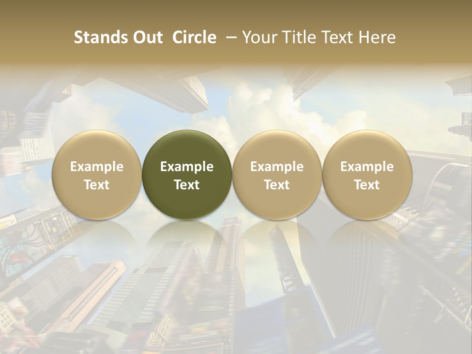 Skyscraper Cloud Office PowerPoint Template